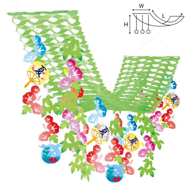 >アルファ 納涼朝顔プリーツハンガー TA2-1172 1個(ご注文単位1個)【直送品】