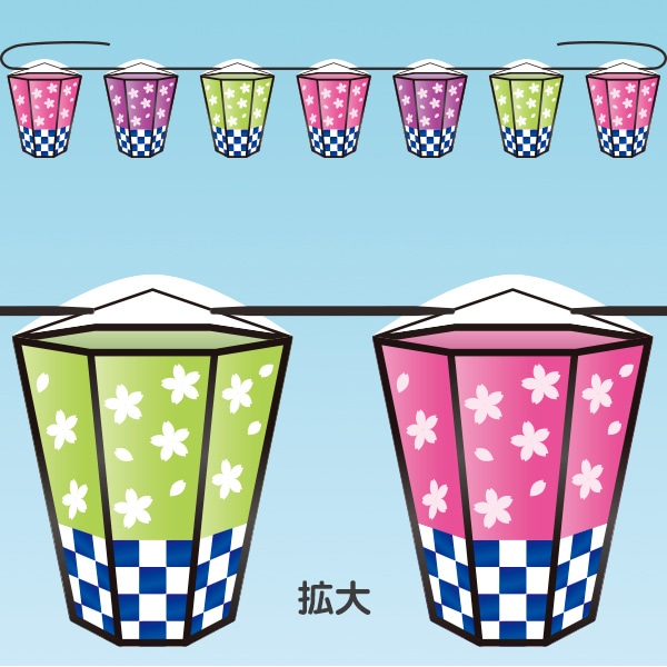 アルファ ぼんぼりガーランド FE1-0001 1セット(ご注文単位1セット)【直送品】