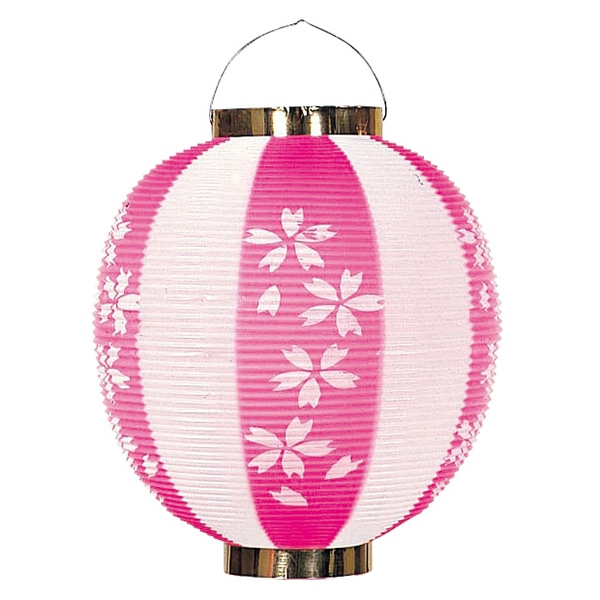 >アルファ ポリ尺丸提灯 桜柄 TA1-7002 1個(ご注文単位2個)【直送品】