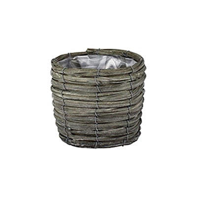 フォーシーズン バスケット 鉢カバー YG-004 グレー 1個(ご注文単位3個)【直送品】