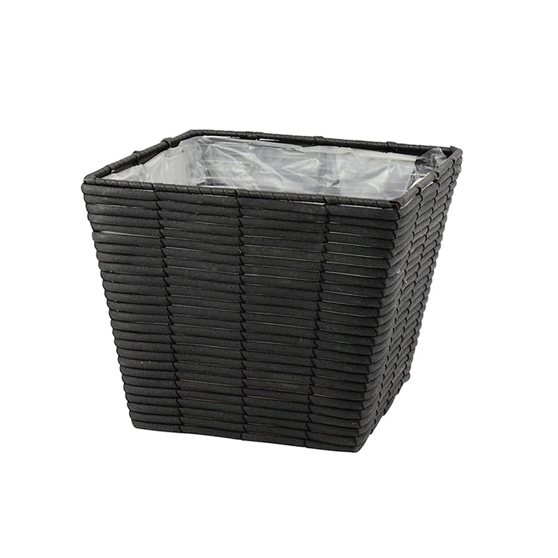 フォーシーズン バスケット 鉢カバー PV-403 ブラック 1個(ご注文単位3個)【直送品】