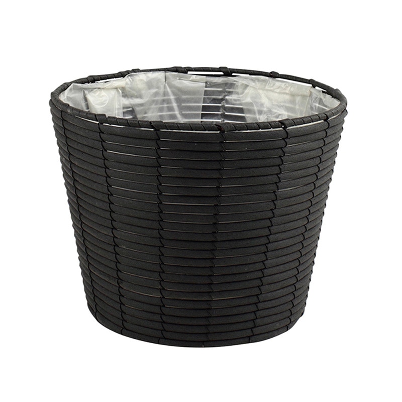 フォーシーズン バスケット 鉢カバー PV-903 ブラック 1個(ご注文単位3個)【直送品】