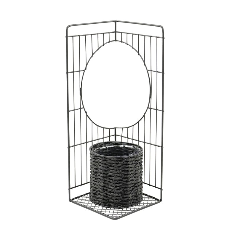 フォーシーズン バスケット　アレンジ用 WJ-003 ブラック 1個（ご注文単位1個）【直送品】