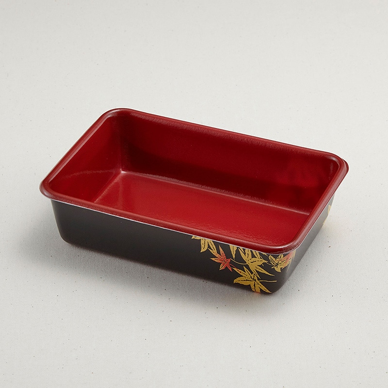 青葉紙業 弁当容器 本体 B-3 耐熱もみじ内赤 201308 50個/袋（ご注文単位12袋）【直送品】