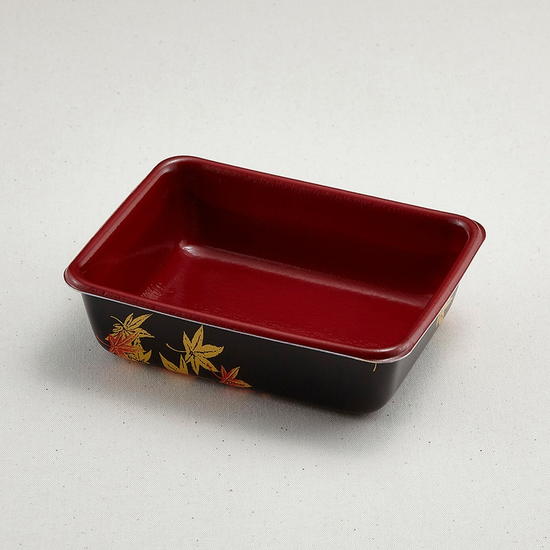 青葉紙業 弁当容器 本体 B-4 耐熱もみじ内赤 201508 50個/袋（ご注文単位14袋）【直送品】