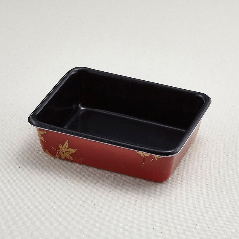 青葉紙業 弁当容器 本体 B-4 耐熱赤もみじ内黒 201509 50個/袋（ご注文単位14袋）【直送品】