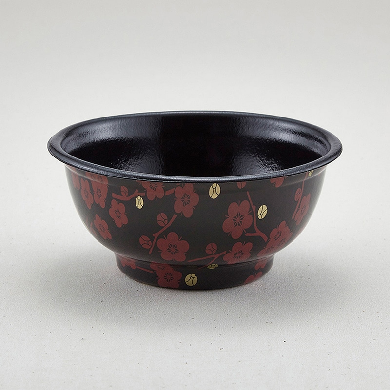 青葉紙業 丼容器 本体 D-2 赤梅内黒 205221 50個/袋（ご注文単位12袋）【直送品】