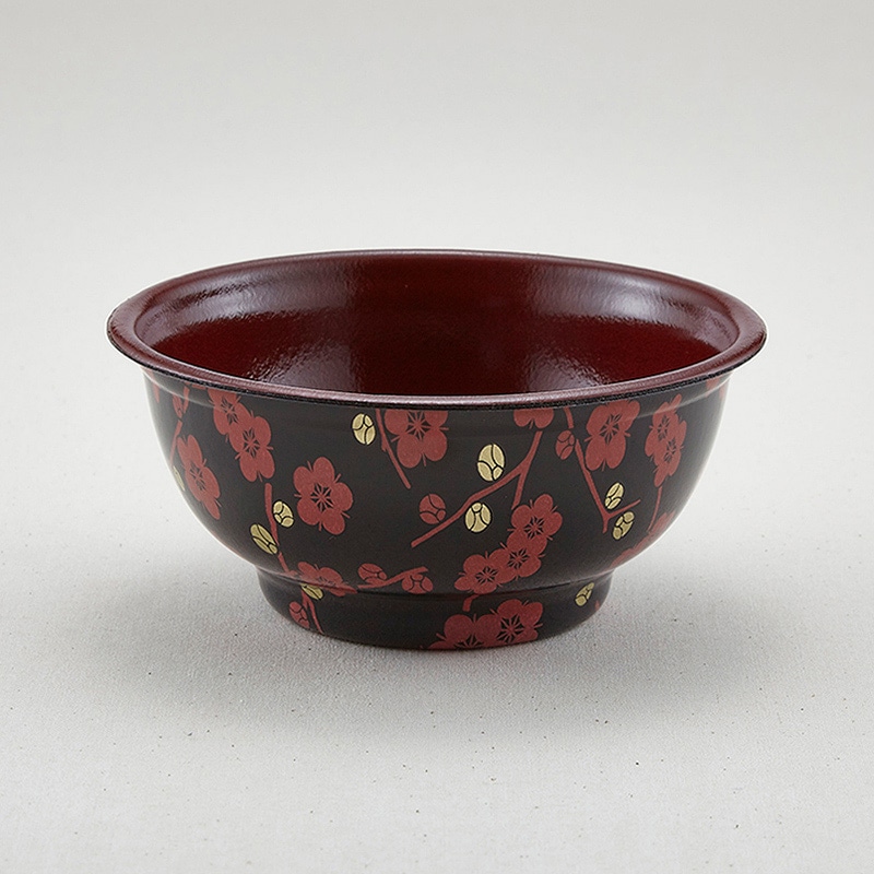 青葉紙業 丼容器 本体 D-2 赤梅内赤 205222 50個/袋（ご注文単位12袋）【直送品】