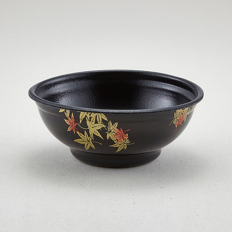 青葉紙業 丼容器 本体 D-22 もみじ内黒 205296 50個/袋（ご注文単位12袋）【直送品】