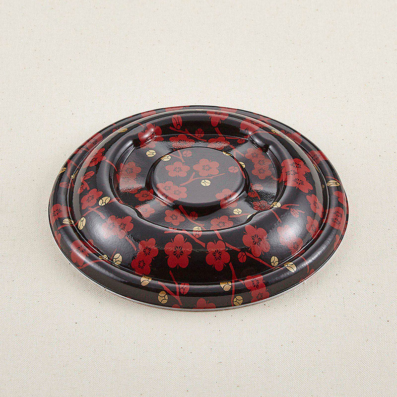 青葉紙業 丼容器 蓋 D-2 赤梅 205321 50枚/袋（ご注文単位12袋）【直送品】