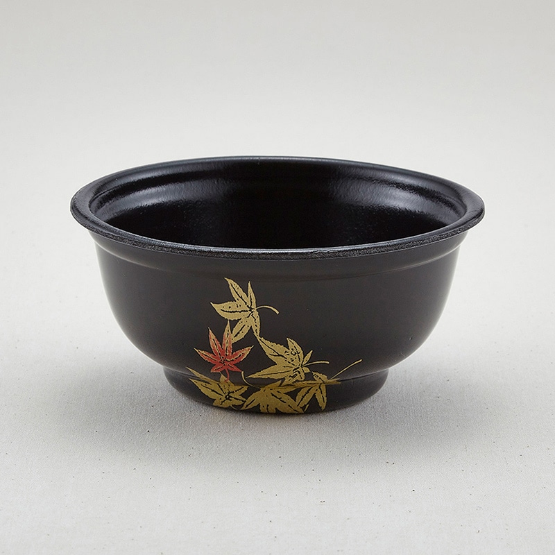 青葉紙業 丼容器 本体 D-3 もみじ内黒 205418 50個/袋(ご注文単位12袋)【直送品】