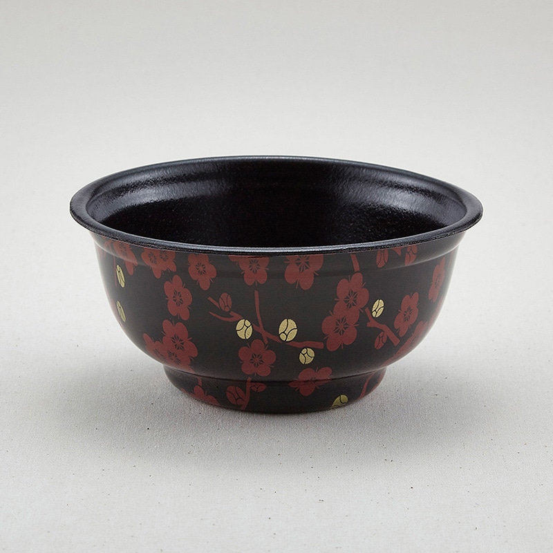 青葉紙業 丼容器 本体 D-3 赤梅内黒 205421 50個/袋(ご注文単位12袋)【直送品】