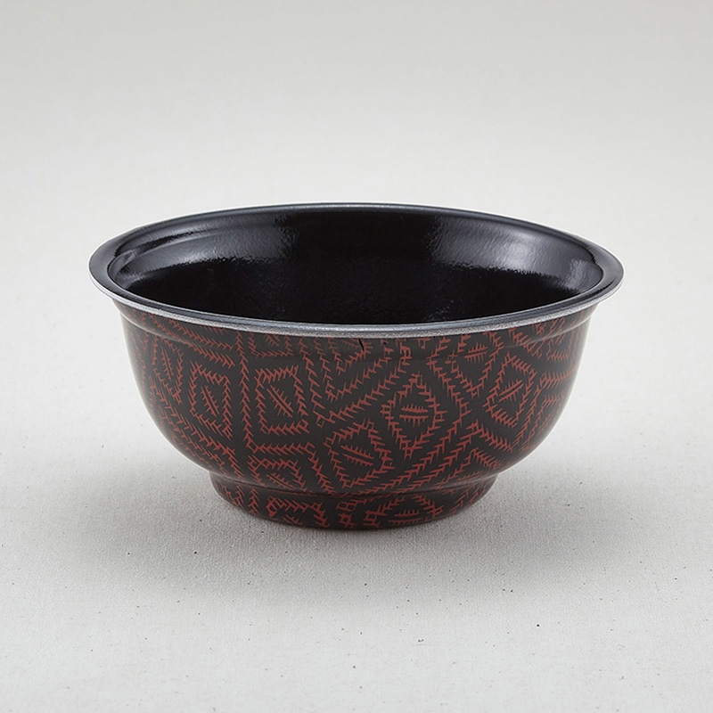 青葉紙業 丼容器 本体 D-3 耐熱らんたい内黒 205440 50個/袋(ご注文単位12袋)【直送品】