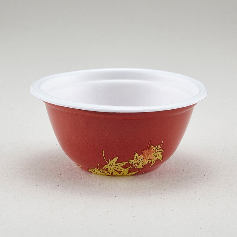 青葉紙業 丼容器 本体 D-30 あかもみじ 206568 50個/袋（ご注文単位12袋）【直送品】