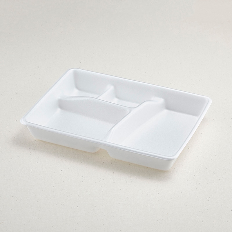 青葉紙業 弁当容器 本体 F-6 白 210101 50個/袋（ご注文単位8袋）【直送品】