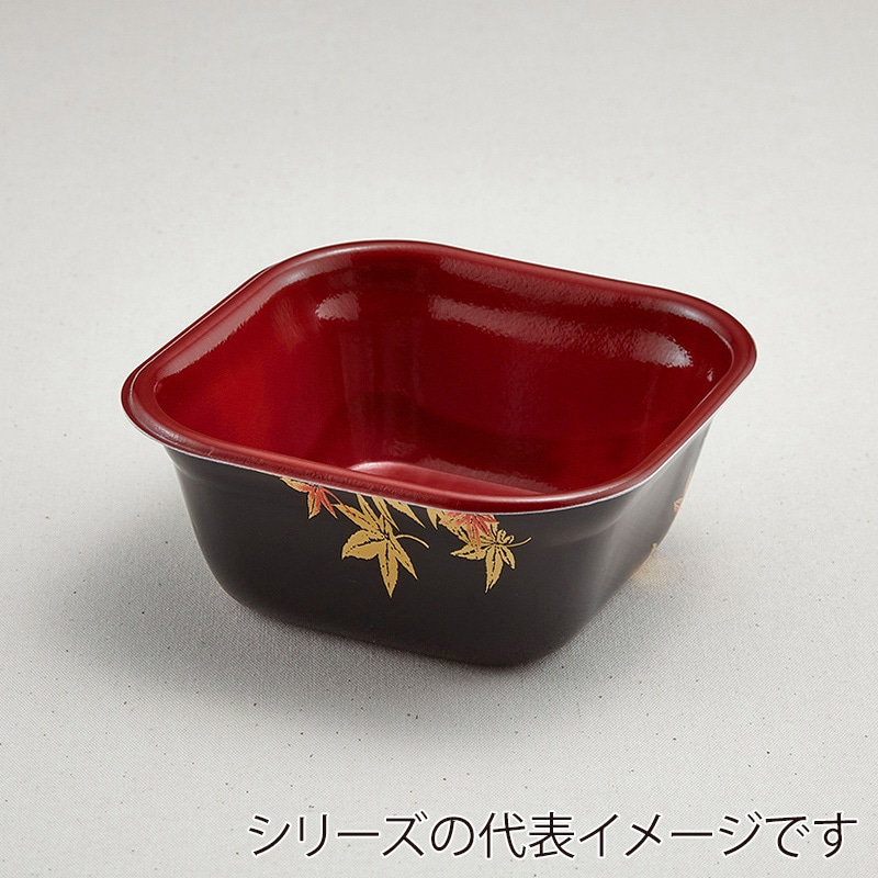 青葉紙業 丼容器 どん重 本体 大盛 耐熱もみじ内赤 220338 50個/袋(ご注文単位16袋)【直送品】
