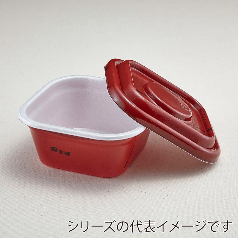 青葉紙業 丼容器 どん重 本体・蓋セット 大盛 赤うるし 220384 50セット/袋(ご注文単位8袋)【直送品】