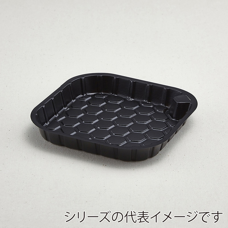 青葉紙業 丼容器 どん重 中皿 大盛 黒 220387 50枚/袋（ご注文単位16袋）【直送品】