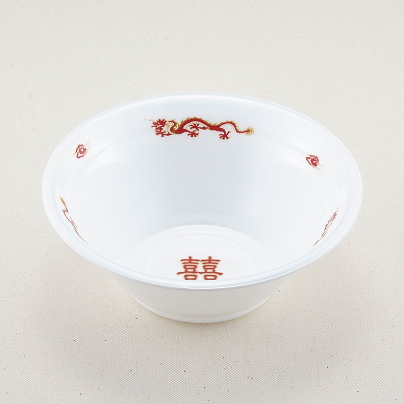 青葉紙業 麺容器 ラーメン 本体 中 龍 221544 50個/袋（ご注文単位18袋）【直送品】