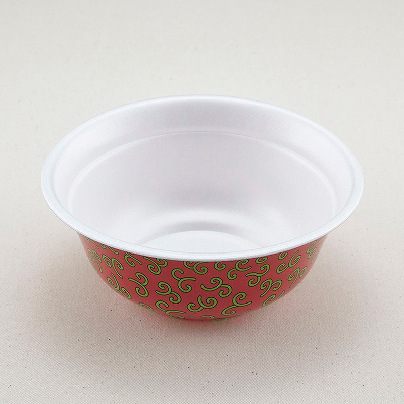 青葉紙業 麺容器 ラーメン 本体 特中 赤からくさ 221553 50個/袋（ご注文単位9袋）【直送品】