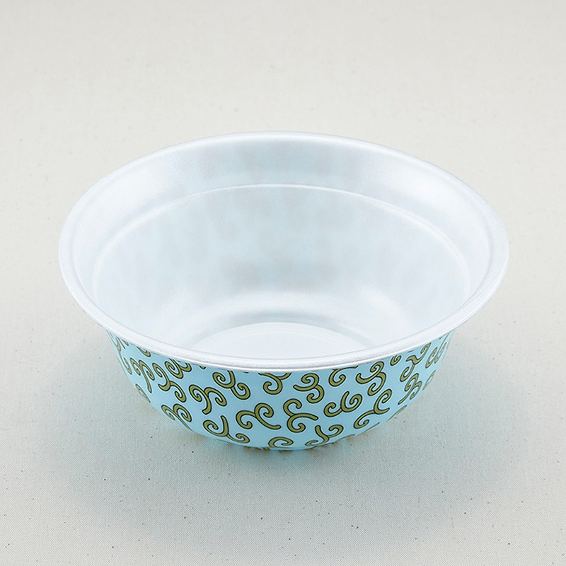 青葉紙業 麺容器 ラーメン 本体 特中 青からくさ 221554 50個/袋（ご注文単位9袋）【直送品】