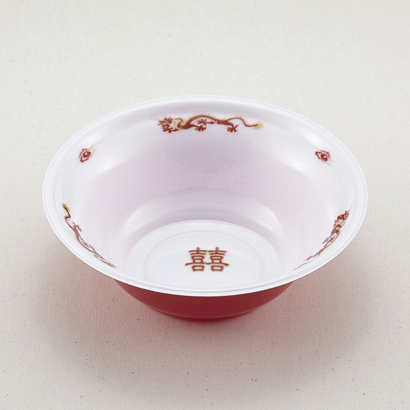 青葉紙業 麺容器 ラーメン 本体 中浅 龍外赤 221854 50個/袋（ご注文単位18袋）【直送品】