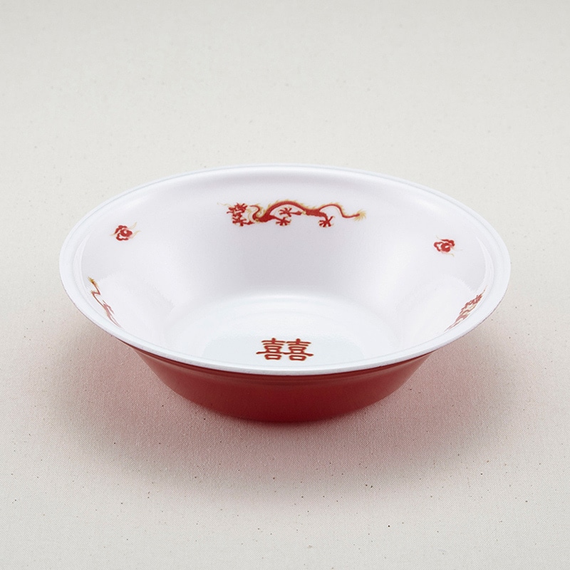 青葉紙業 麺容器 あさどん 本体 190 龍外赤 221883 50個/袋（ご注文単位24袋）【直送品】