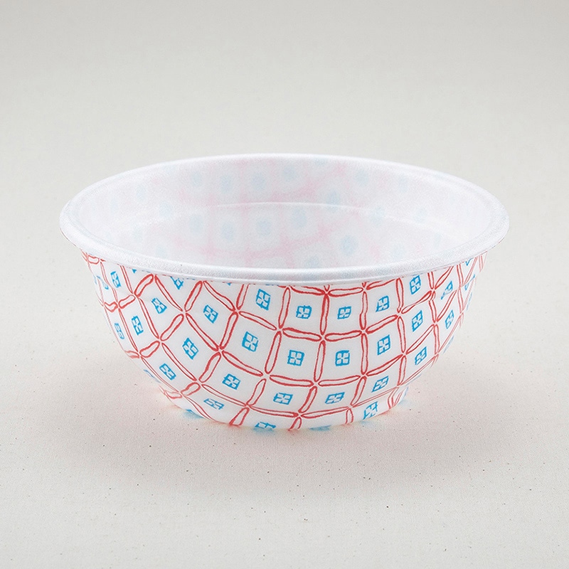 青葉紙業 麺容器 でかどん 本体 青小紋 222019 50個/袋（ご注文単位9袋）【直送品】