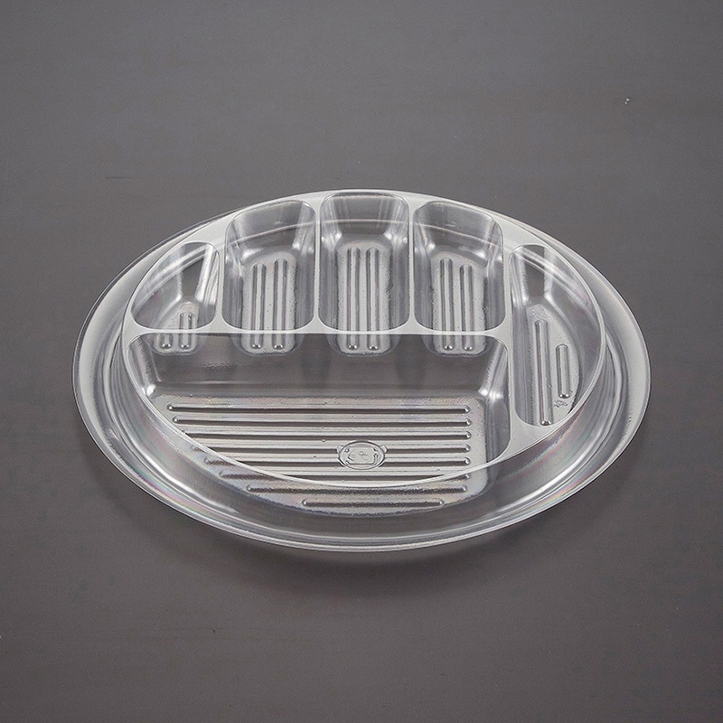 青葉紙業 深皿容器 まるざら 中仕切4 205 222445 50枚/袋（ご注文単位40袋）【直送品】