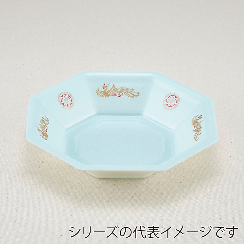 青葉紙業 丼容器 八角皿 本体 中 耐熱おおとり 224111 50枚/袋（ご注文単位12袋）【直送品】