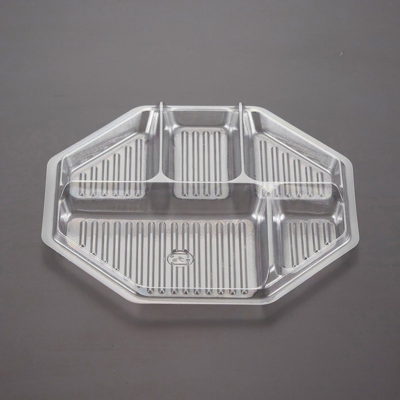 青葉紙業 丼容器 八角皿 中仕切1 大 224231 50枚/袋（ご注文単位12袋）【直送品】