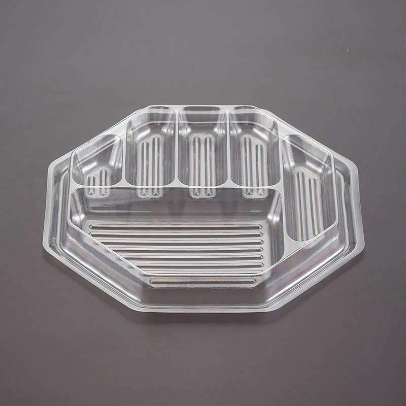 青葉紙業 丼容器 八角皿 中仕切4 大 224235 50枚/袋（ご注文単位48袋）【直送品】