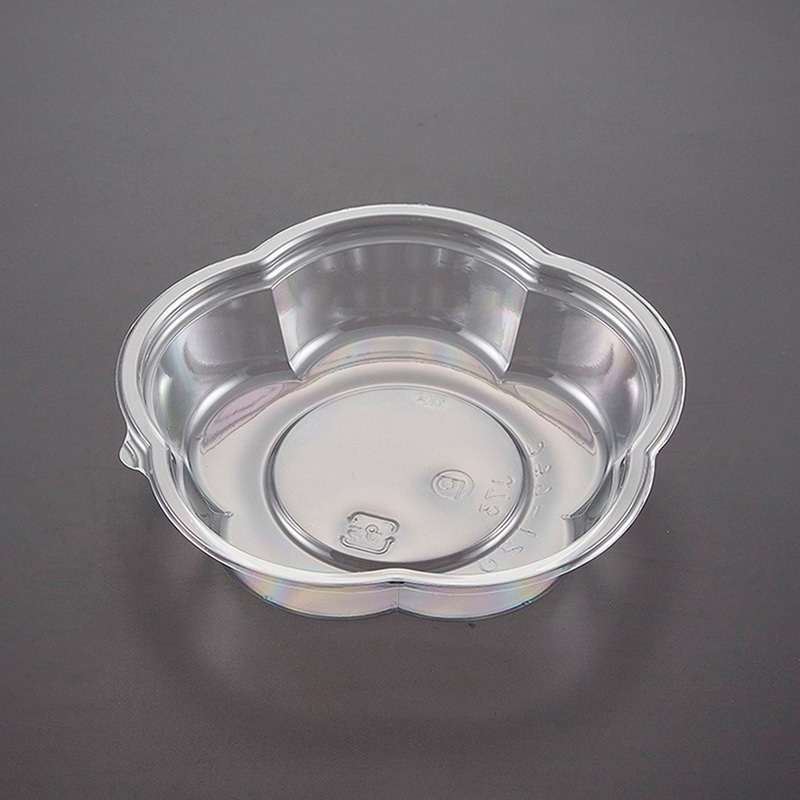 青葉紙業 惣菜容器 フラワー 本体 120 透明 230016 50個/袋（ご注文単位32袋）【直送品】