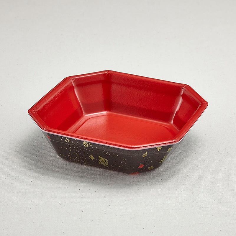 青葉紙業 弁当容器 本体 SB-15 耐熱黒まきえ内赤 230044 50個/袋（ご注文単位20袋）【直送品】