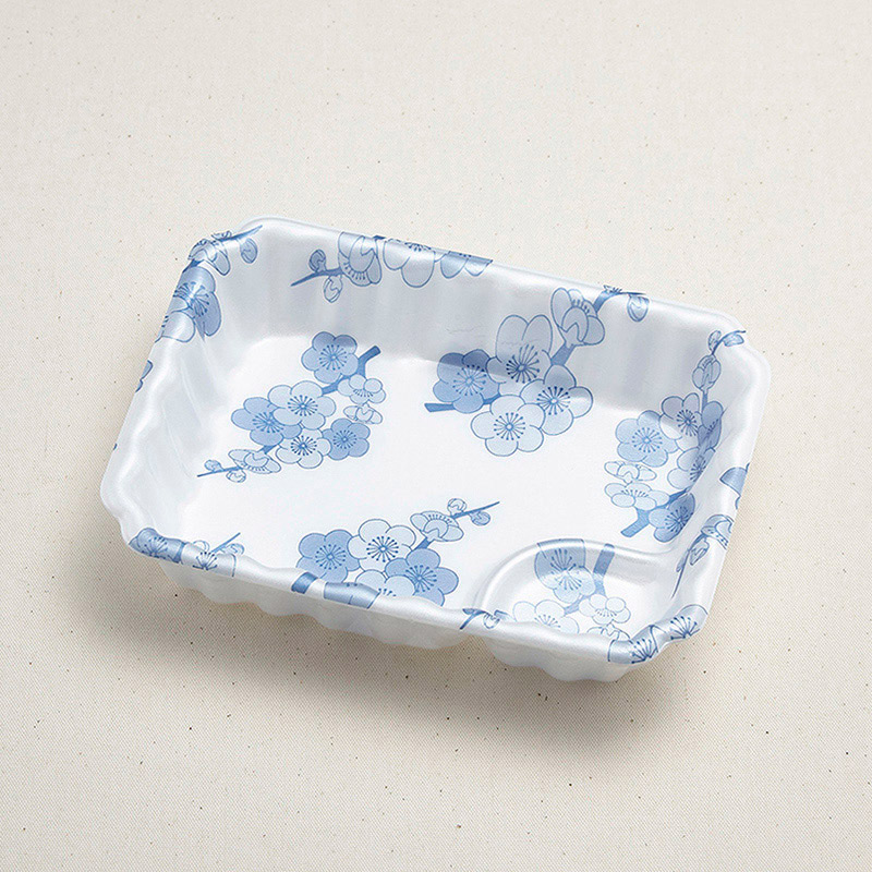 青葉紙業 刺身容器 かく皿 小 うめ 230608 100枚/袋（ご注文単位9袋）【直送品】