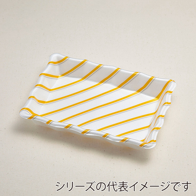 青葉紙業 刺身容器 なみざら 60 ストライプ 230711 50枚/袋（ご注文単位9袋）【直送品】