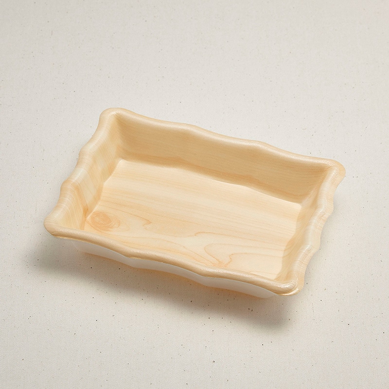 青葉紙業 刺身容器 なみざら 40 ABひのき 230929 100枚/袋（ご注文単位9袋）【直送品】