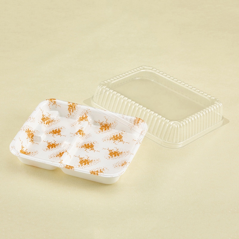 青葉紙業 惣菜容器 スナックボックス 本体・蓋セット ばら 246052 100セット/袋（ご注文単位5袋）【直送品】