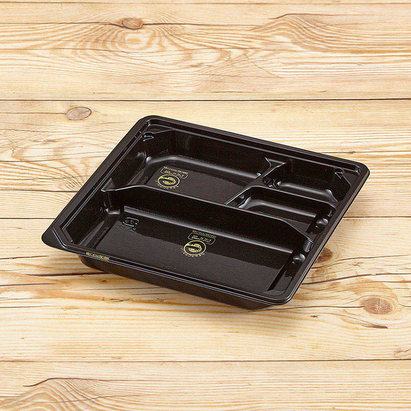 青葉紙業 弁当容器 本体 EA-185NS 黒 247026 50個/袋（ご注文単位18袋）【直送品】