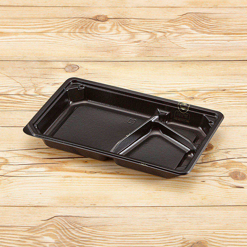 青葉紙業 弁当容器 本体 EA-224NS 黒 247036 50個/袋（ご注文単位18袋）【直送品】