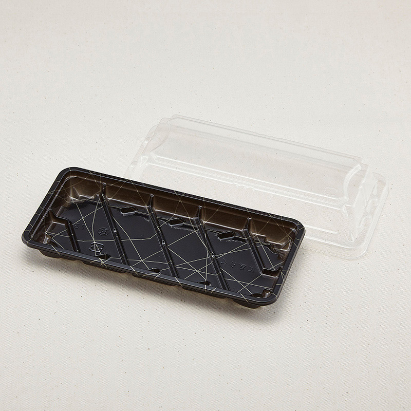 青葉紙業 寿司容器 にぎり 本体・透明蓋セット 4 げんぶ 255412 50セット/袋（ご注文単位16袋）【直送品】