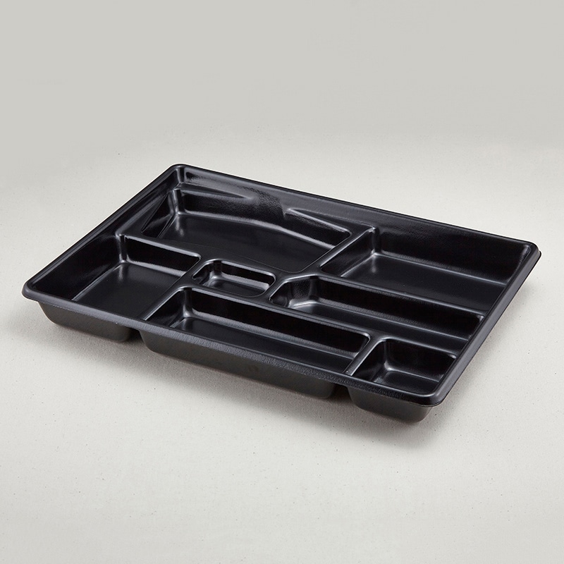 青葉紙業 仕出し弁当容器 会席膳 本体 特大 内黒 258935 20個/袋(ご注文単位8袋)【直送品】