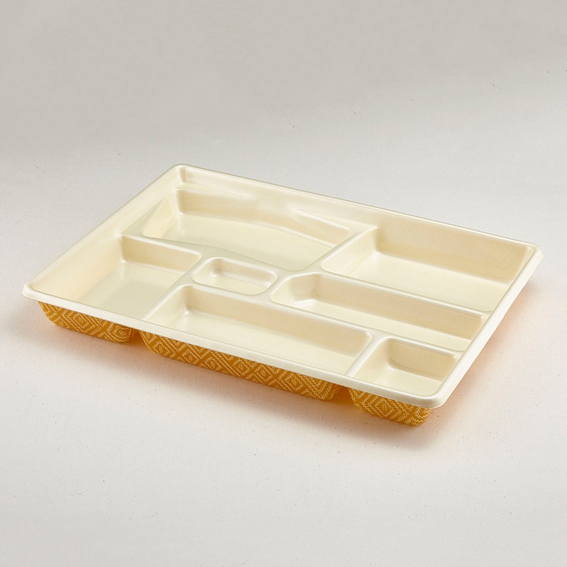 青葉紙業 仕出し弁当容器 会席膳 本体 特大 こがね 258936 20個/袋(ご注文単位8袋)【直送品】