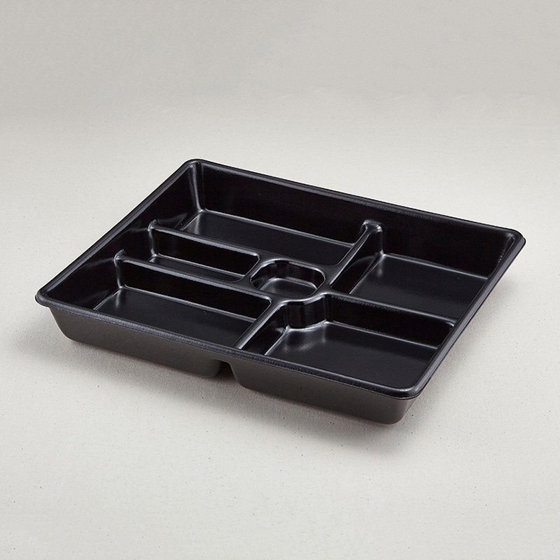 青葉紙業 仕出し弁当容器 会席膳 本体 大 内黒 259135 25個/袋(ご注文単位8袋)【直送品】