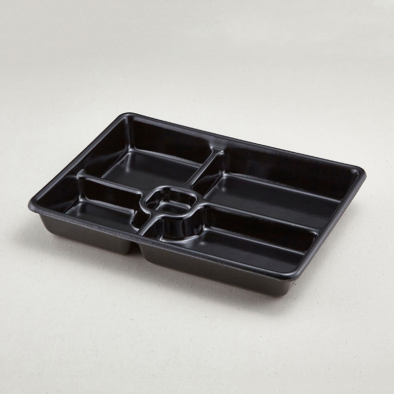 青葉紙業 仕出し弁当容器 会席膳 本体 小 内黒 259535 25個/袋(ご注文単位12袋)【直送品】