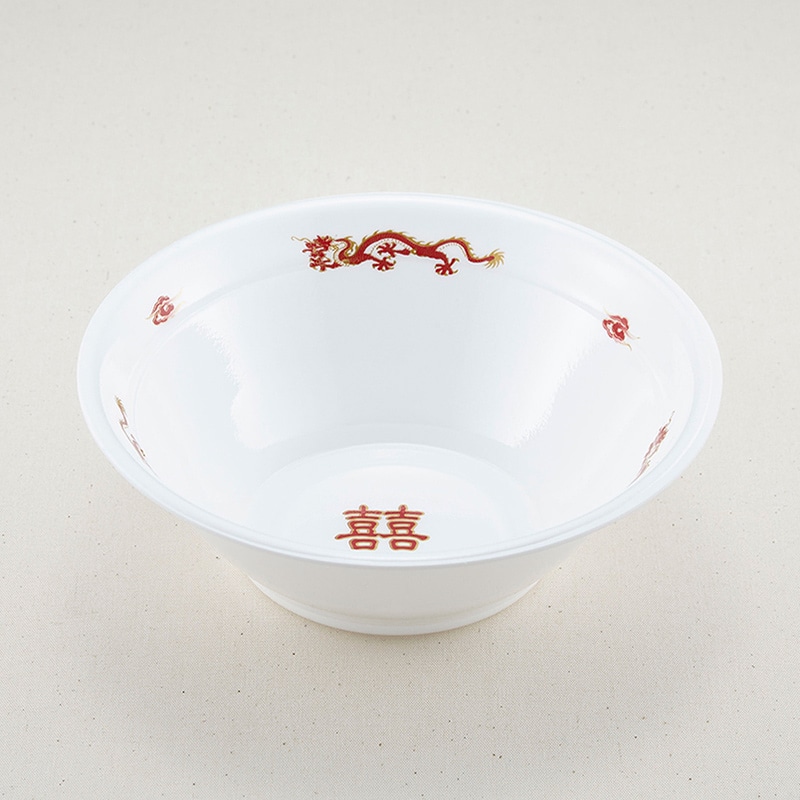 青葉紙業 麺容器 ラーメン 本体 大 龍 221749 50枚/袋（ご注文単位12袋）【直送品】