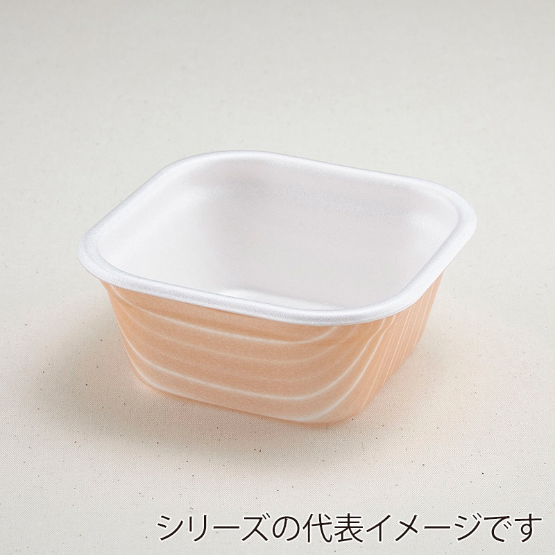 青葉紙業 丼容器 どん重 本体 大盛 赤木目 220323 50個/袋（ご注文単位16袋）【直送品】