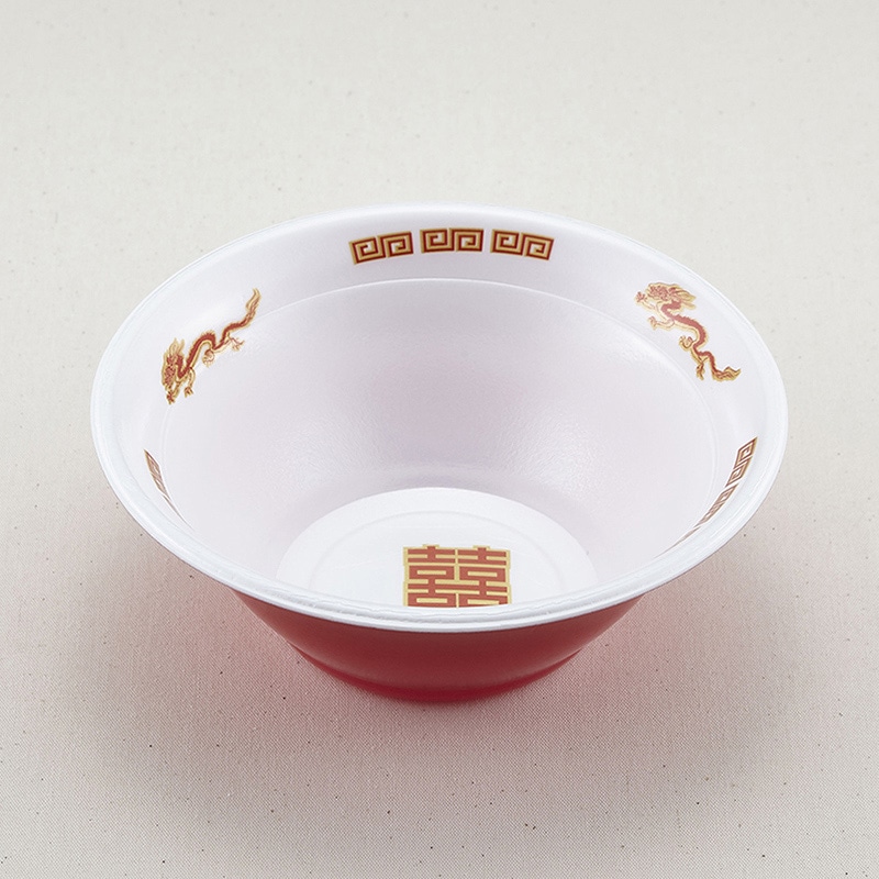 青葉紙業 麺容器 ラーメン 本体 中 中華外赤 221702 50個/袋（ご注文単位9袋）【直送品】