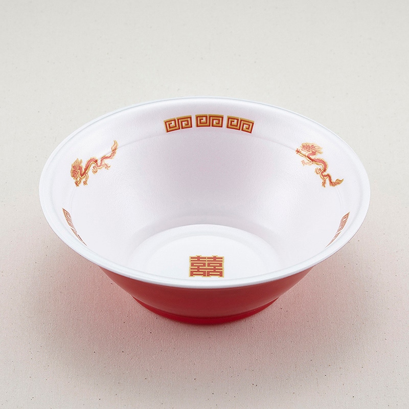 青葉紙業 麺容器 ラーメン 本体 大 中華外赤 221756 50個/袋（ご注文単位12袋）【直送品】