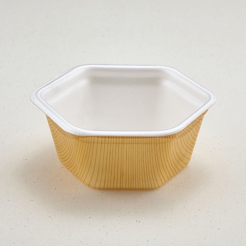 青葉紙業 丼容器 六角重 本体 もくめ 220802 100個/袋（ご注文単位8袋）【直送品】